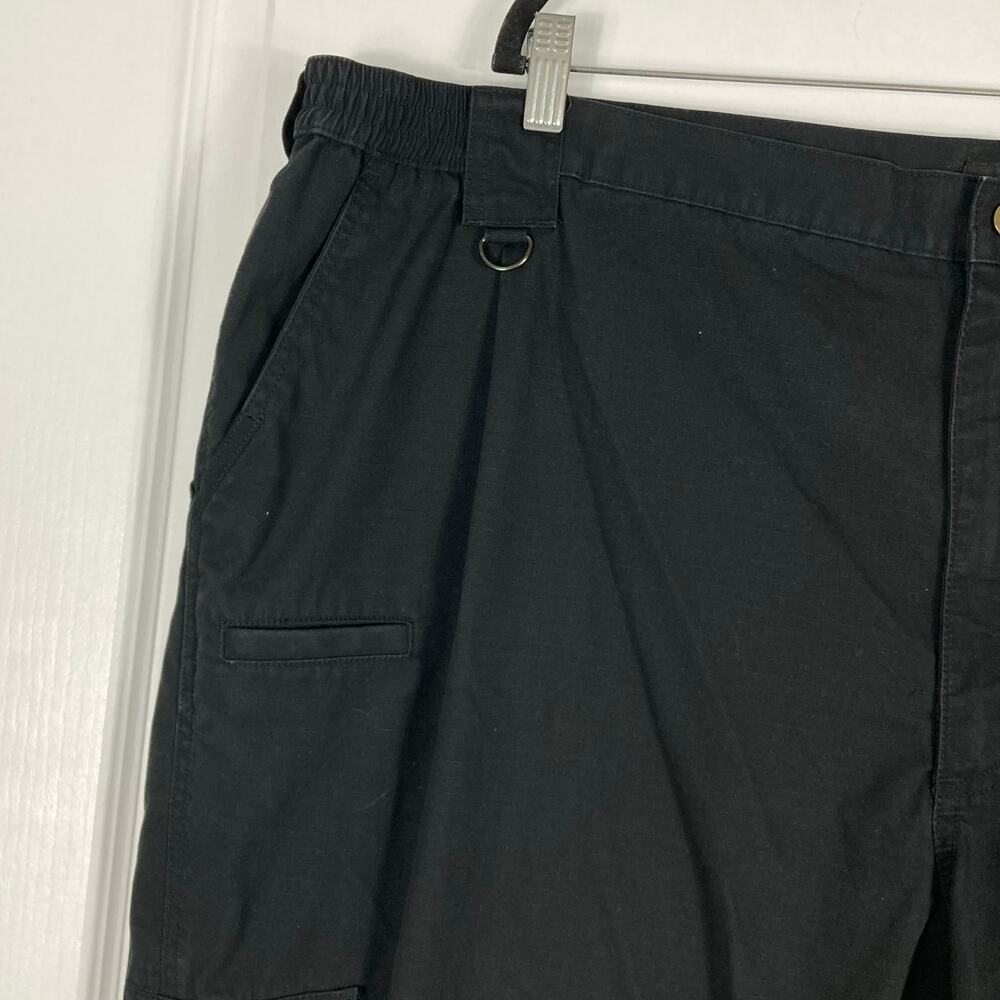5.11 TACTICAL SERIES Pant 52 Mens Black Cargo Regular-Fit Ripstop Resistant - Picture 6 of 16